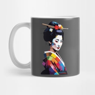 Japanese Geisha WPAP Pop Art Design Mug